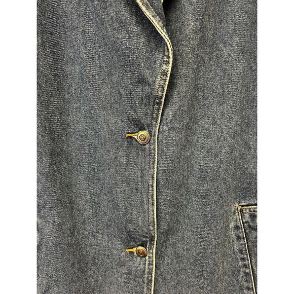 Vintage Women’s Baccini Jean Medium Wash Denim Duster Jacket 100% Cotton Small - Picture 3 of 13